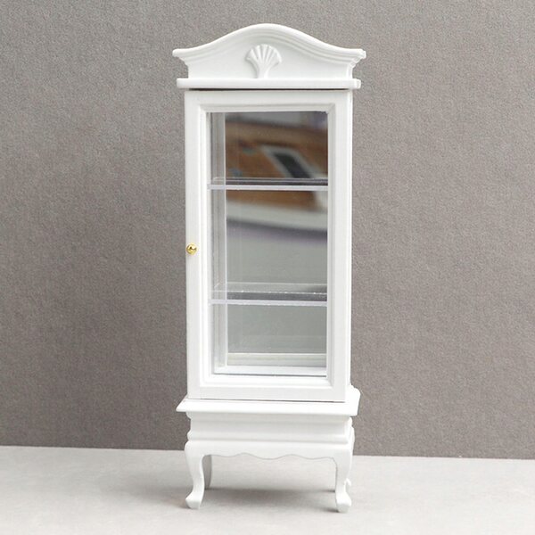 Holzmöbelminiatur für Puppenhaus 1:12 – kleiner weißer Kleiderschrank