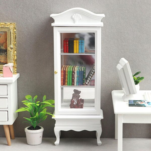 Holzmöbelminiatur für Puppenhaus 1:12 – kleiner weißer Kleiderschrank