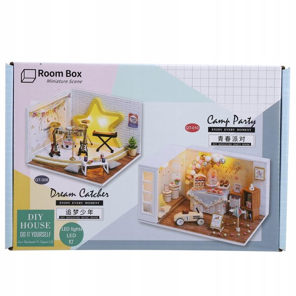 DIY miniaturowy domek dla lalek zestawy drewniany domek dla lalek DL