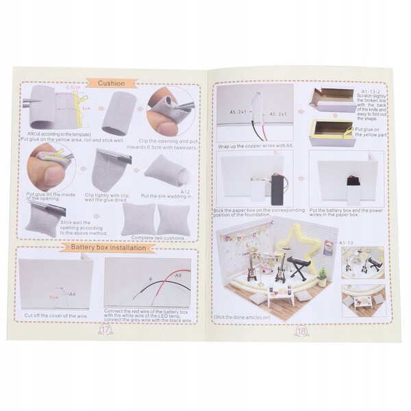 DIY miniaturowy domek dla lalek zestawy drewniany domek dla lalek DL