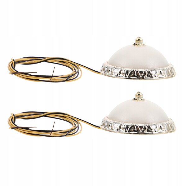 Beigefarbene LED-Puppenhauslampen, 2-teiliges Set, elegantes und realistisches Design