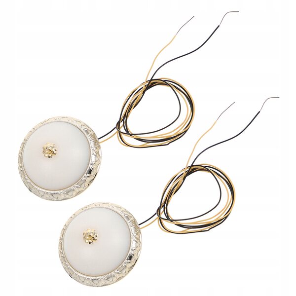 Beigefarbene LED-Puppenhauslampen, 2-teiliges Set, elegantes und realistisches Design