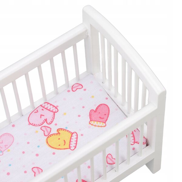 Letto in legno per bambole resistente e sicuro per la casa delle bambole scala 1:12