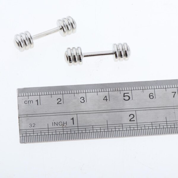 Miniatuur houten halters voor poppenhuizen schaal 1:12, set van 1 paar