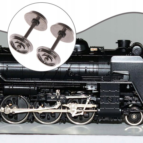 Coppia di Ruote in Metallo per Modelli di Treni Scala 1/87 - Accessori Universali