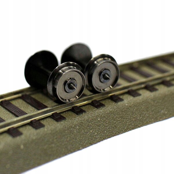 Coppia di Ruote in Metallo per Modelli di Treni Scala 1/87 - Accessori Universali