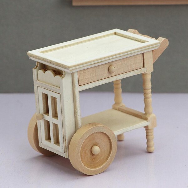 Miniatur-Speisewagen 1:12 Realistisches Puppenhaus aus Holz