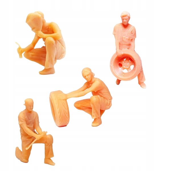 Figurine Motociclista 1:64 in Resina Dipinte a Mano per Diorama e Modelli