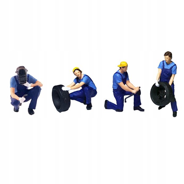 Figurine Motociclista 1:64 in Resina Dipinte a Mano per Diorama e Modelli
