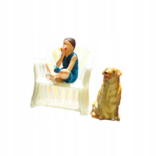 Harzminiaturen 1:64 Figuren Frau Mann Hund für Dioramen und Modellbau