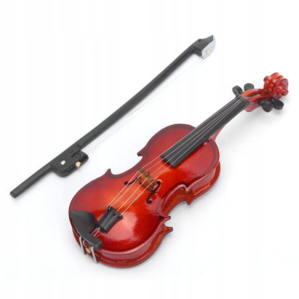 Modello Miniatura Violino 1:6 in Legno per Casa delle Bambole e Decorazioni