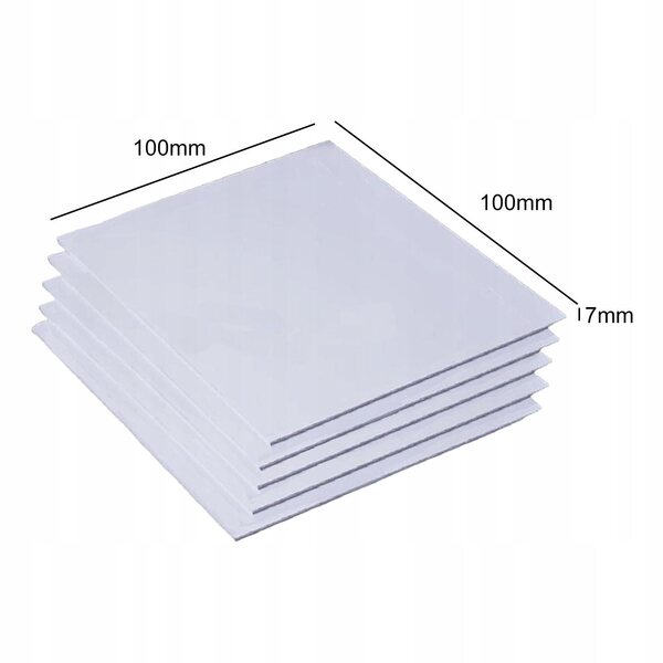 5 Bögen Miniaturschaumstoff für DIY-PVC-Dekorationen, 10 x 10 x 0,7 cm