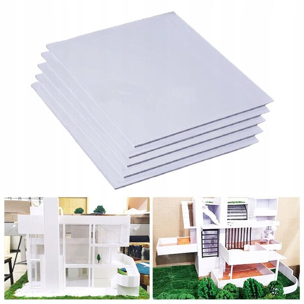 5 Bögen Miniaturschaumstoff für DIY-PVC-Dekorationen, 10 x 10 x 0,7 cm