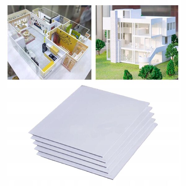 5 Bögen Miniaturschaumstoff für DIY-PVC-Dekorationen, 10 x 10 x 0,7 cm