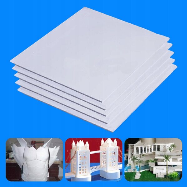 5 Bögen Miniaturschaumstoff für DIY-PVC-Dekorationen, 10 x 10 x 0,7 cm