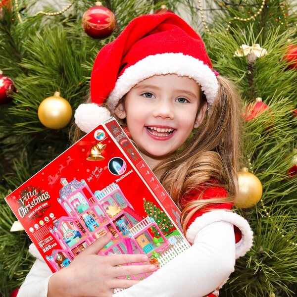 Grande casa delle bambole interattiva con 4 piani e 13 stanze per bambine