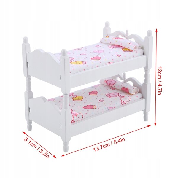 Mini letto per bambole 1:12 modello camera da letto per bambini, alta qualità