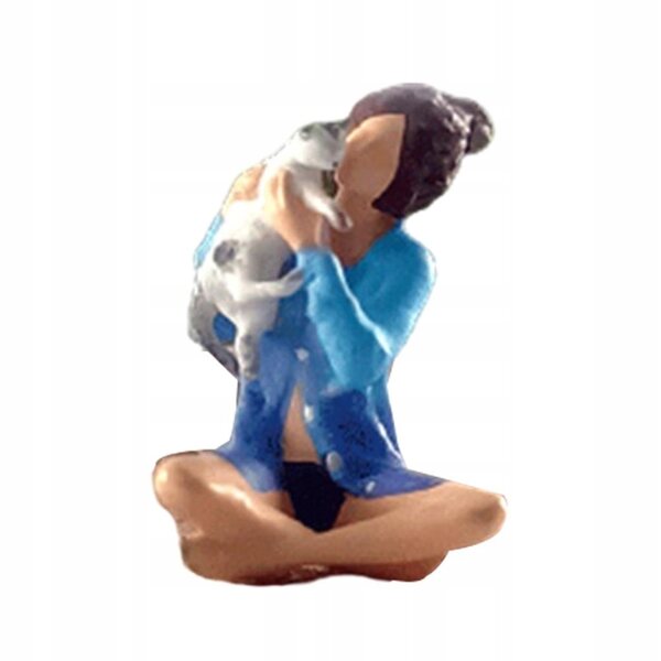 Figura Miniatura 1:64 Modello di Donna Blu per Diorama e Modellismo