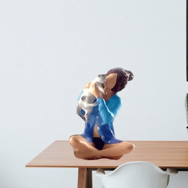 Figura Miniatura 1:64 Modello di Donna Blu per Diorama e Modellismo