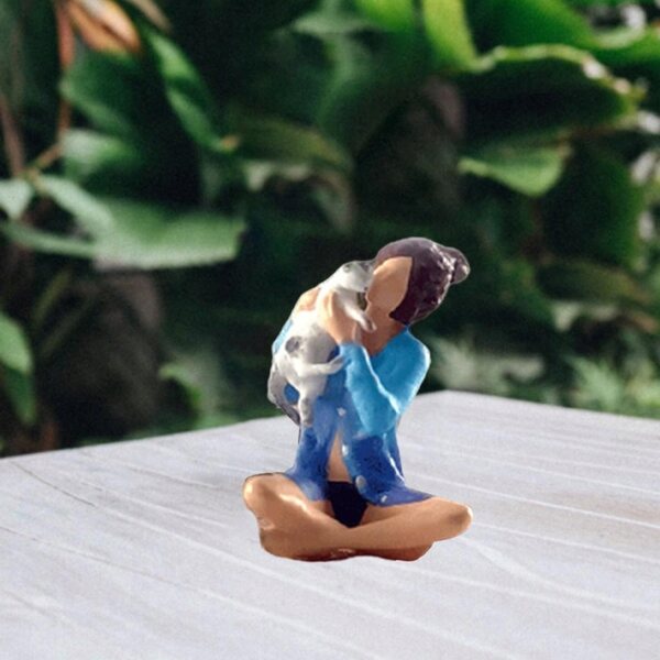 Figura Miniatura 1:64 Modello di Donna Blu per Diorama e Modellismo