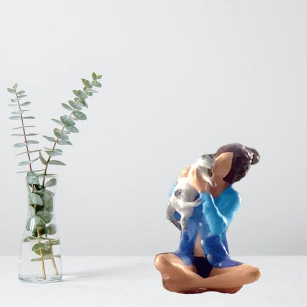 Figura Miniatura 1:64 Modello di Donna Blu per Diorama e Modellismo