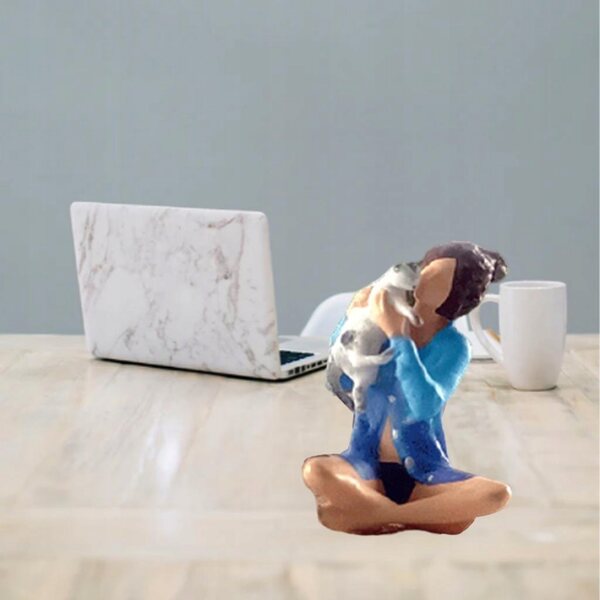Figura Miniatura 1:64 Modello di Donna Blu per Diorama e Modellismo