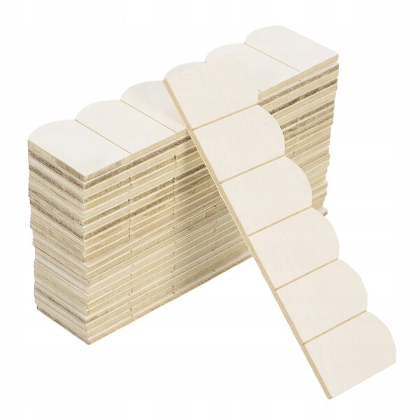 24 Stück Mini-Holzdachziegel für Puppenhausmodelle