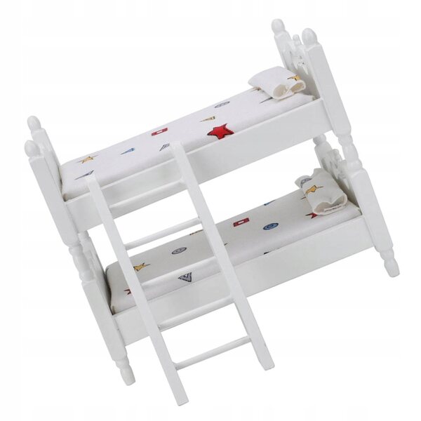 Mini letto in legno per casa delle bambole 1:12, decorazione miniature di qualità