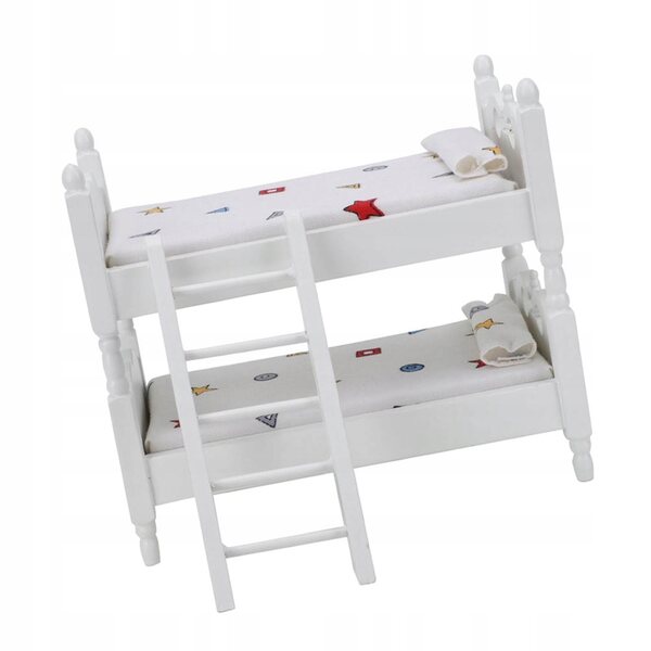 Mini letto in legno per casa delle bambole 1:12, decorazione miniature di qualità