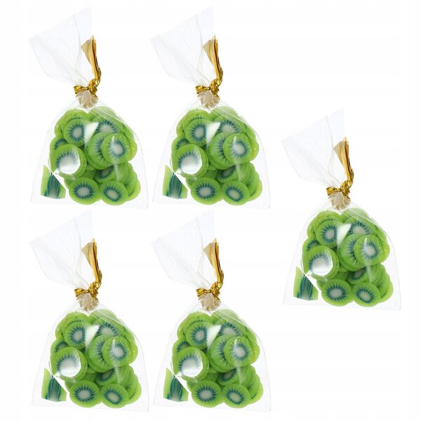Set 5 Miniature Sacchetti con Snack Fruttati in Gomma Realistici per Decorazioni