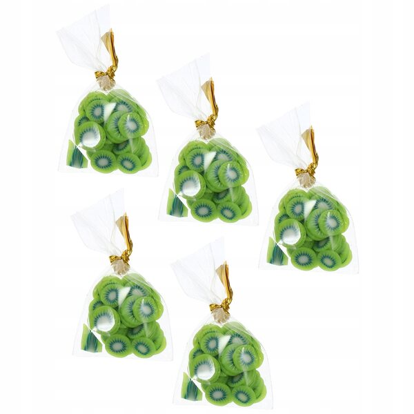 Set 5 Miniature Sacchetti con Snack Fruttati in Gomma Realistici per Decorazioni
