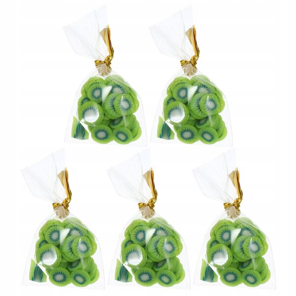 Set 5 Miniature Sacchetti con Snack Fruttati in Gomma Realistici per Decorazioni