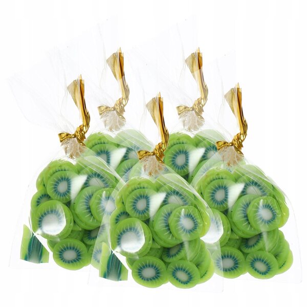 Set 5 Miniature Sacchetti con Snack Fruttati in Gomma Realistici per Decorazioni