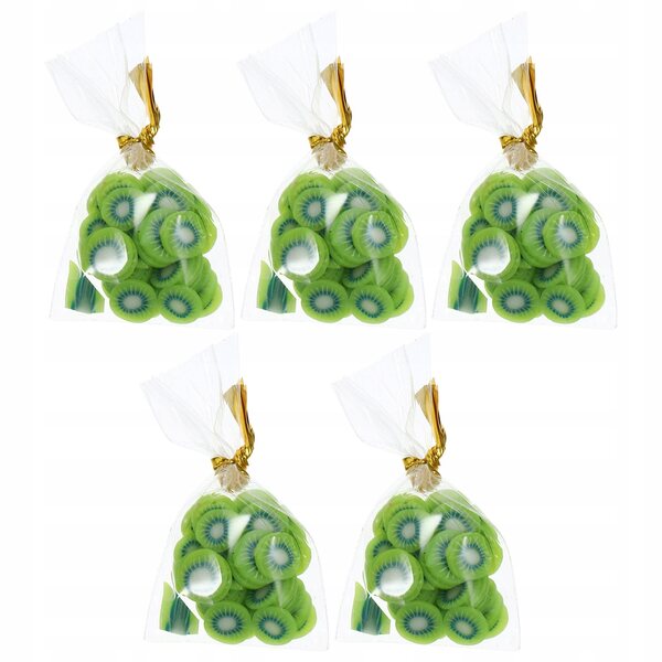 Set 5 Miniature Sacchetti con Snack Fruttati in Gomma Realistici per Decorazioni
