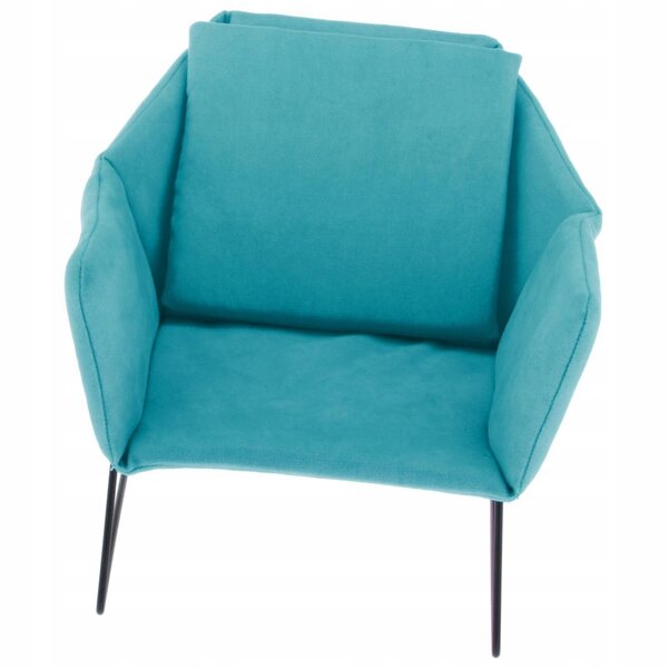 1/6 Miniatursofa für Puppen aus hellblauem Samtstoff