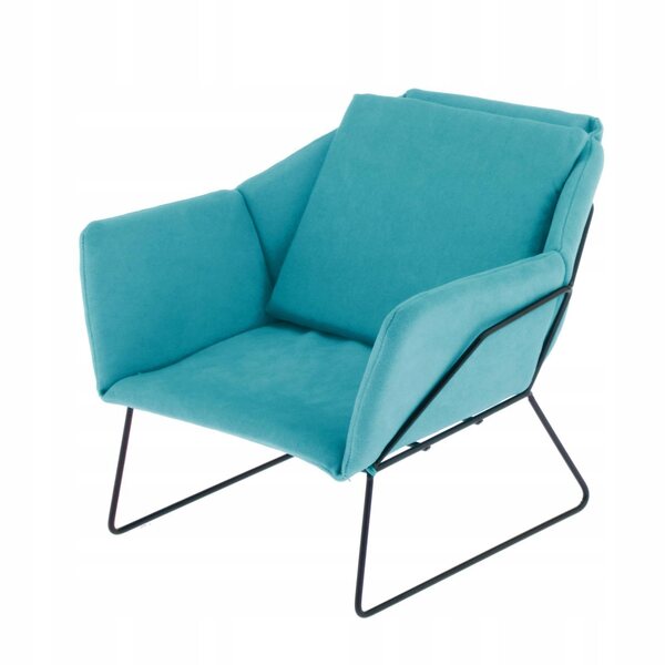 1/6 Miniatursofa für Puppen aus hellblauem Samtstoff