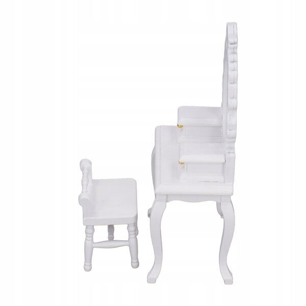 Μινιατούρα Toaletka με Ξύλινο σκαμπό για Dolls House 1:12 κλίμακα