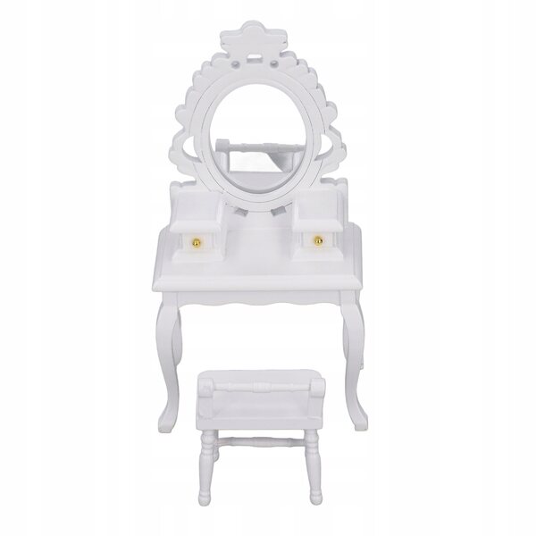 Μινιατούρα Toaletka με Ξύλινο σκαμπό για Dolls House 1:12 κλίμακα