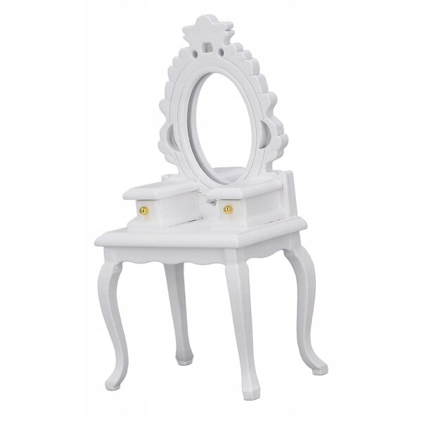 Μινιατούρα Toaletka με Ξύλινο σκαμπό για Dolls House 1:12 κλίμακα