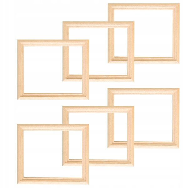 Set 6 Mini Cornici in Legno per Foto Decorazione Casa delle Bambole