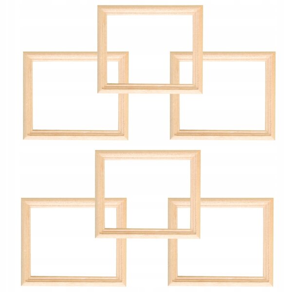 Set 6 Mini Cornici in Legno per Foto Decorazione Casa delle Bambole