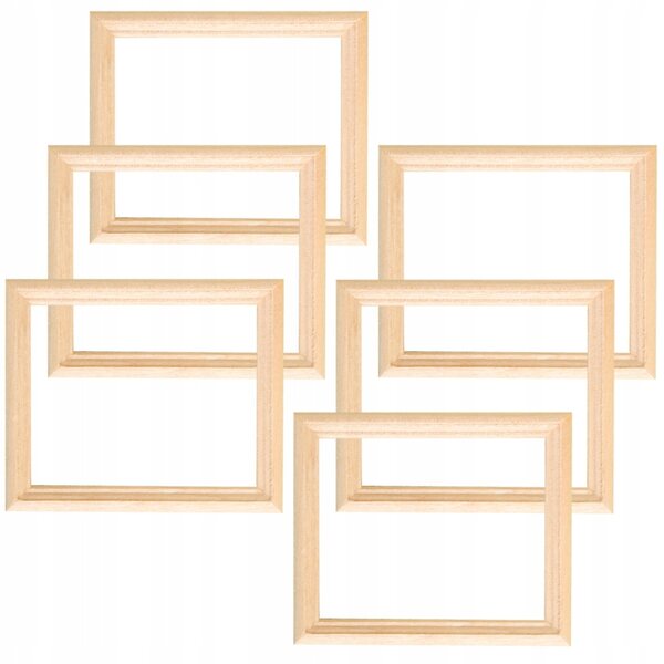 Set 6 Mini Cornici in Legno per Foto Decorazione Casa delle Bambole