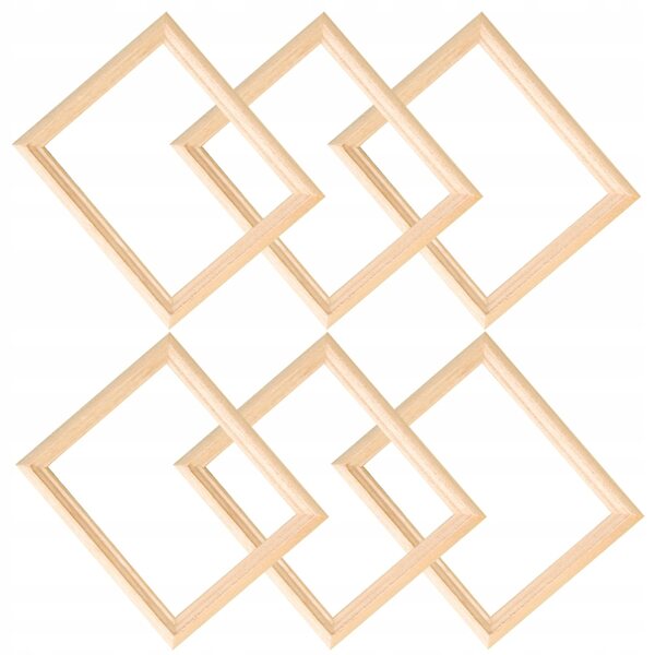 Set 6 Mini Cornici in Legno per Foto Decorazione Casa delle Bambole