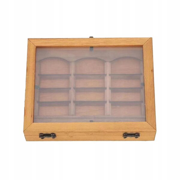 Μινιατούρα ξύλινο ράφι για βιβλία 15x12x3,5 cm διακόσμηση και δημιουργικό δώρο