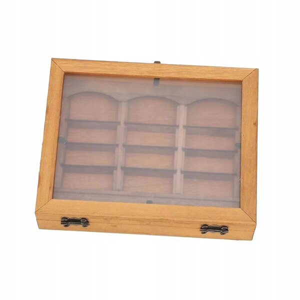 Μινιατούρα ξύλινο ράφι για βιβλία 15x12x3,5 cm διακόσμηση και δημιουργικό δώρο