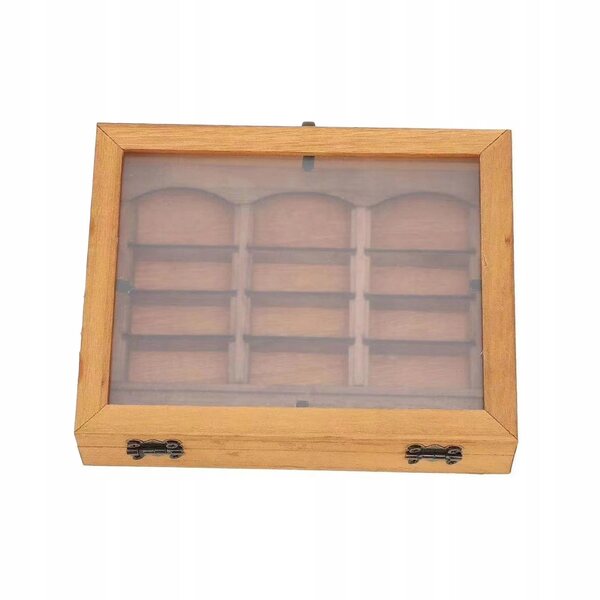 Μινιατούρα ξύλινο ράφι για βιβλία 15x12x3,5 cm διακόσμηση και δημιουργικό δώρο