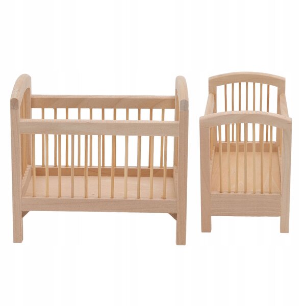 1:12 Mini-Holzbett für Puppenhäuser, realistisches und langlebiges Design