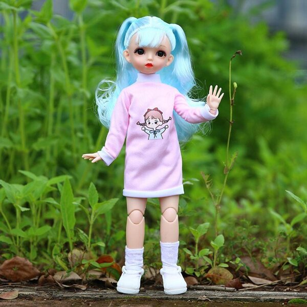 Mädchen-Baby-Puppe mit Kugelgelenk, 30 cm, mit Kleidung und Schuhen, modisches Spielzeug für Mädchen