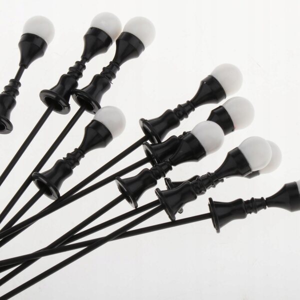 Lot de 10 lampadaires LED miniatures pour modèles ferroviaires échelle 1:100-1:150
