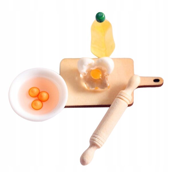 Set Miniature Accessori Cucina per Casa delle Bambole 1:12 in Resina e Legno